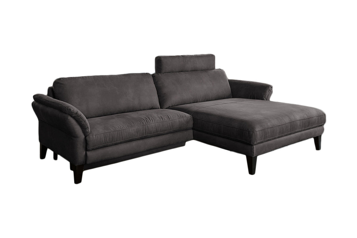 KAWOLA Sofa MALTA Ecksofa Stoff anthrazit