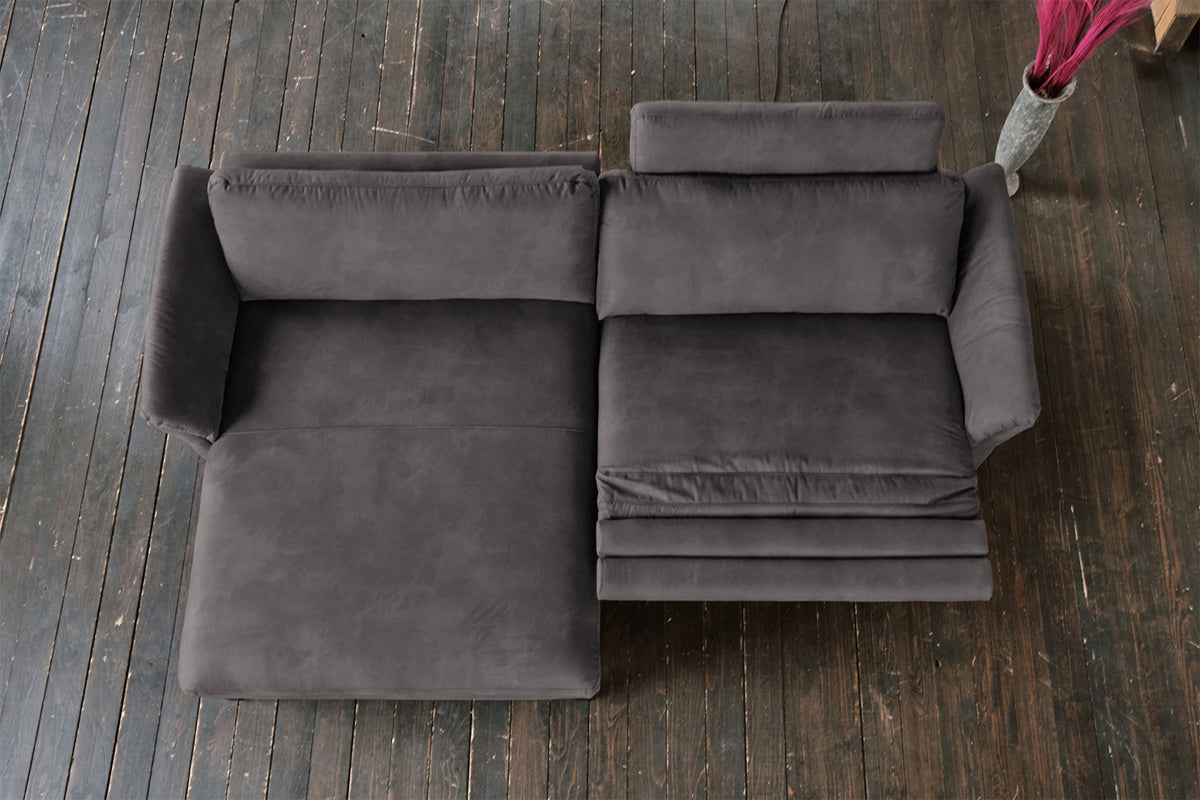KAWOLA Sofa MALTA Ecksofa Stoff anthrazit