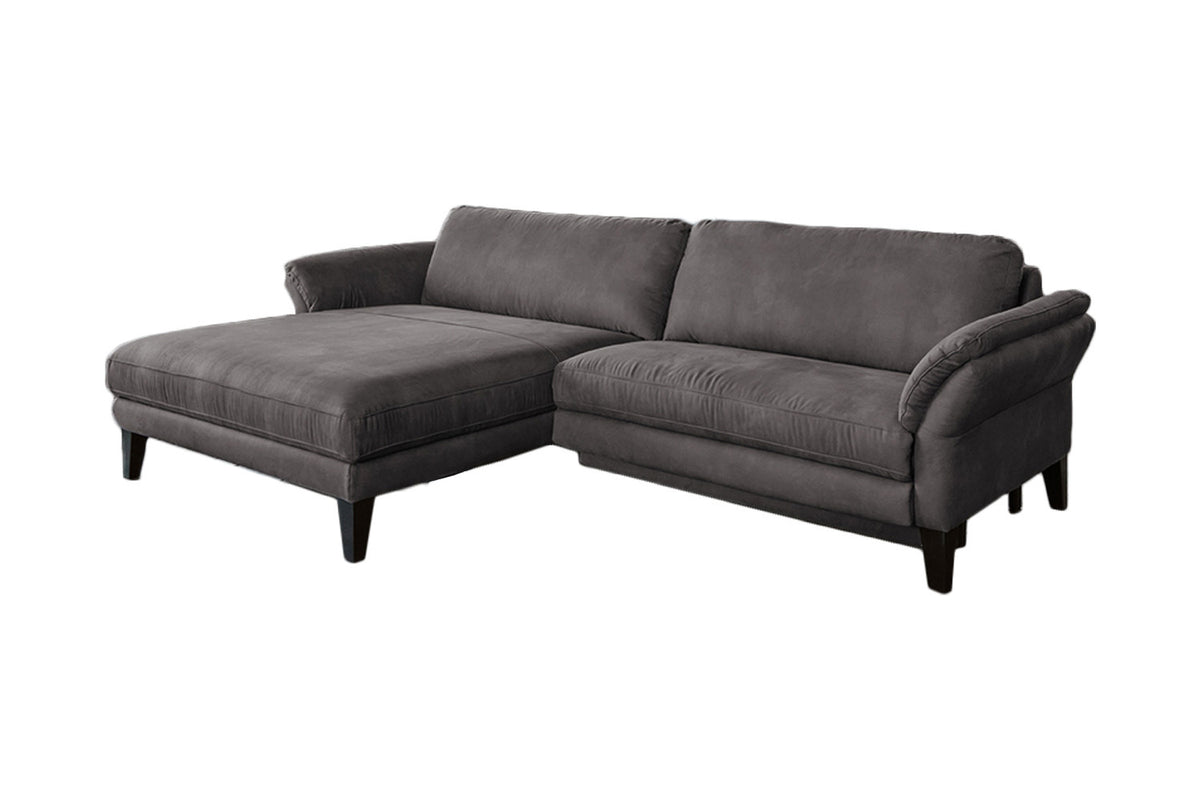 KAWOLA Sofa MALTA Ecksofa Stoff anthrazit
