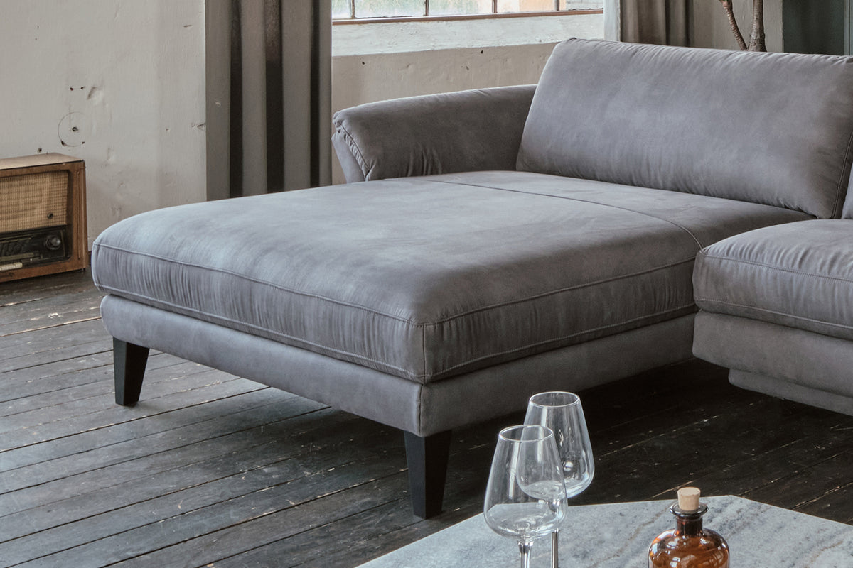 KAWOLA Sofa MALTA Ecksofa Stoff grau