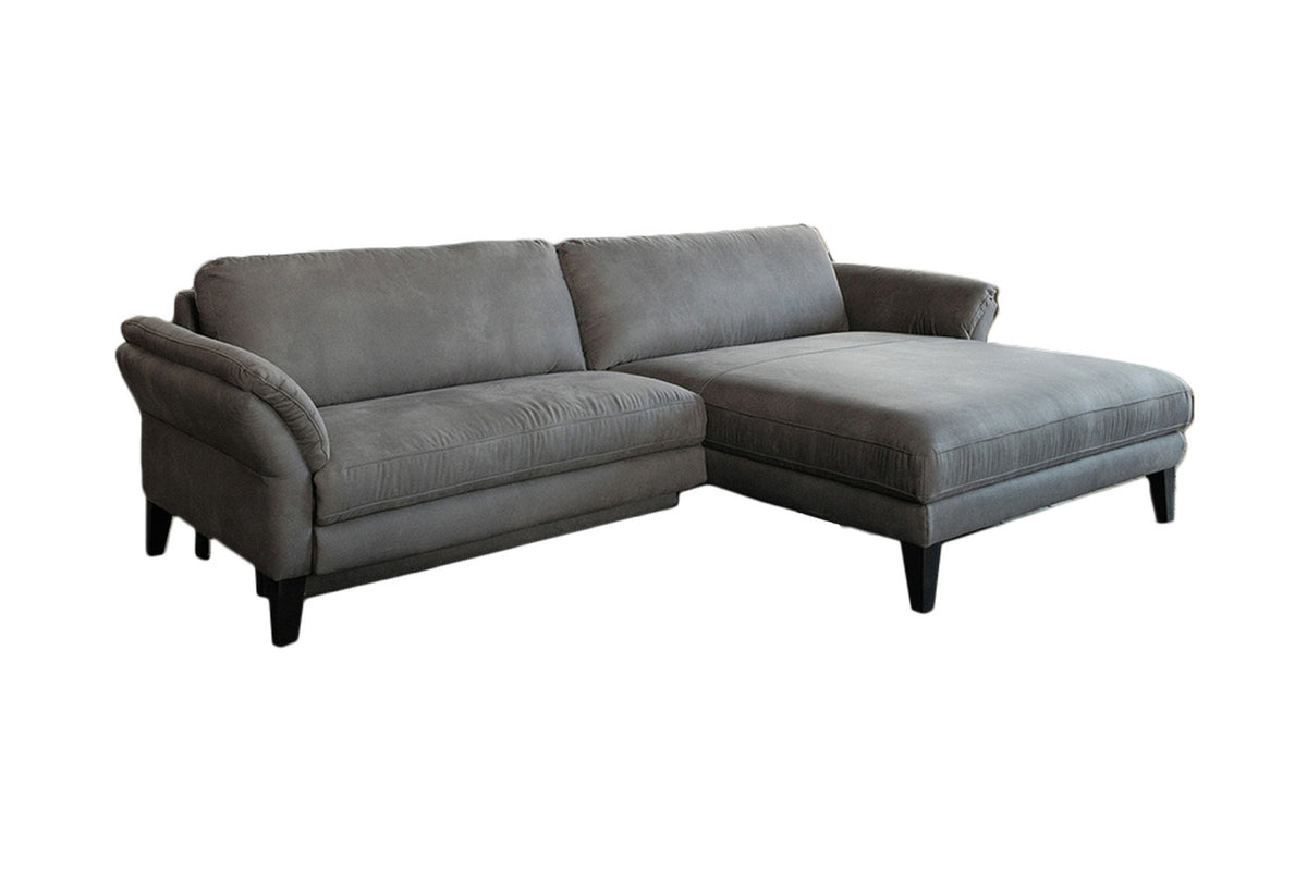 KAWOLA Sofa MALTA Ecksofa Stoff grau