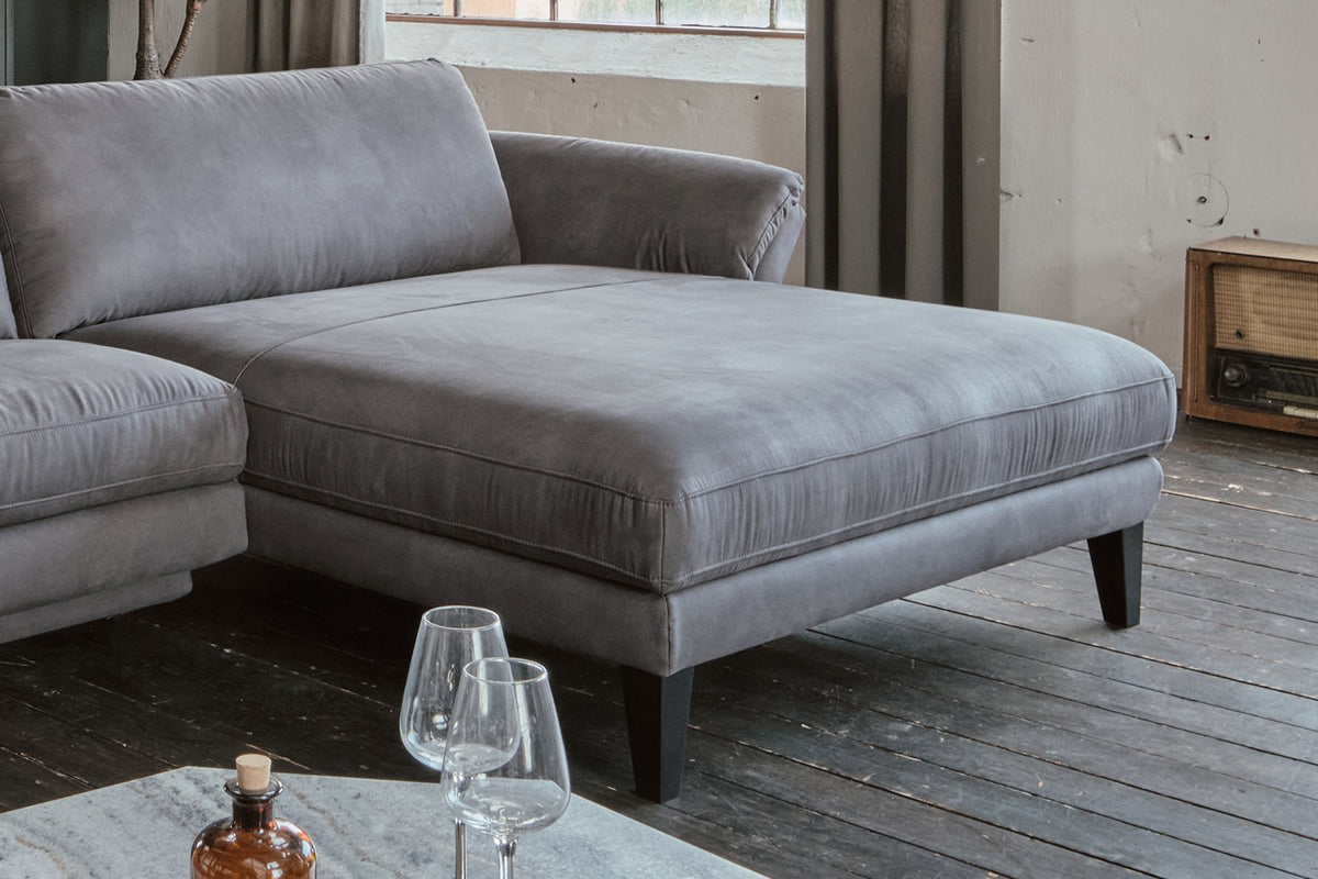 KAWOLA Sofa MALTA Ecksofa Stoff grau