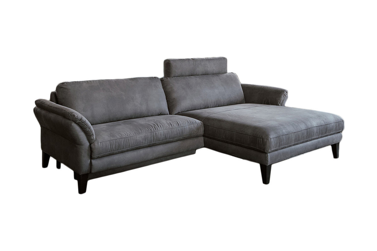 KAWOLA Sofa MALTA Ecksofa Stoff grau