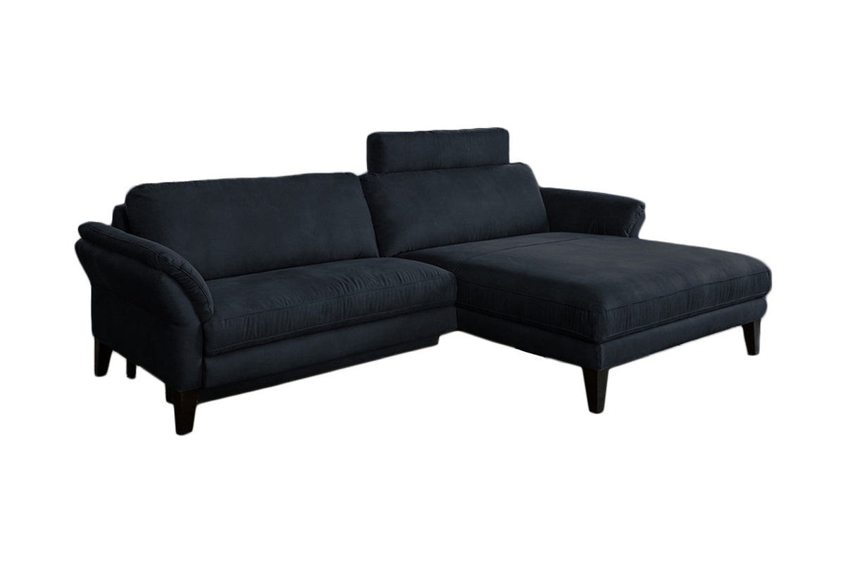 KAWOLA Sofa MALTA Ecksofa Stoff schwarz