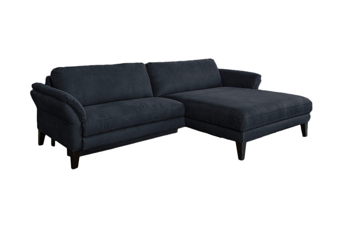 KAWOLA Sofa MALTA Ecksofa Stoff schwarz