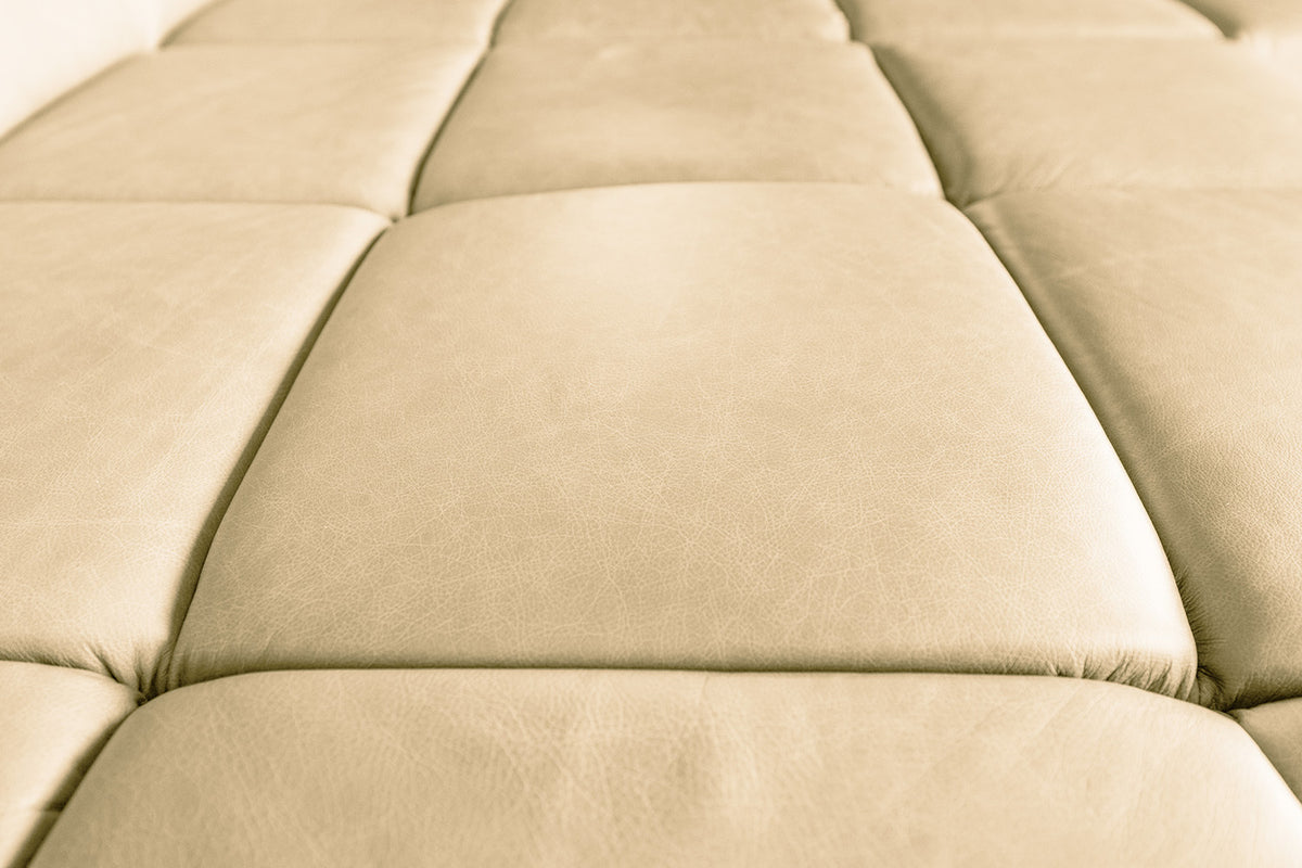 KAWOLA Sofa NELSON Ecksofa Leder beige