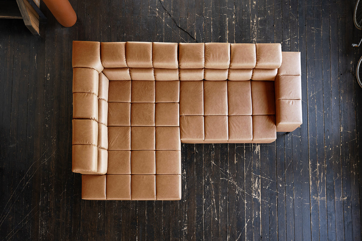 KAWOLA Sofa NELSON Ecksofa Leder cognac