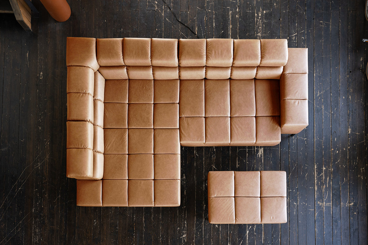 KAWOLA Sofa NELSON Ecksofa Leder cognac
