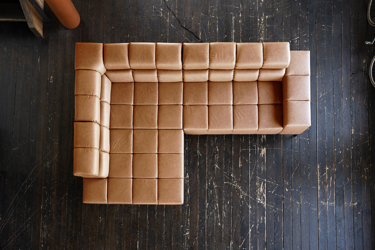 KAWOLA Sofa NELSON Ecksofa Leder cognac