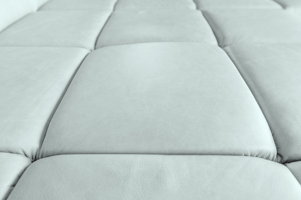 KAWOLA Sofa NELSON Ecksofa Leder hellblau