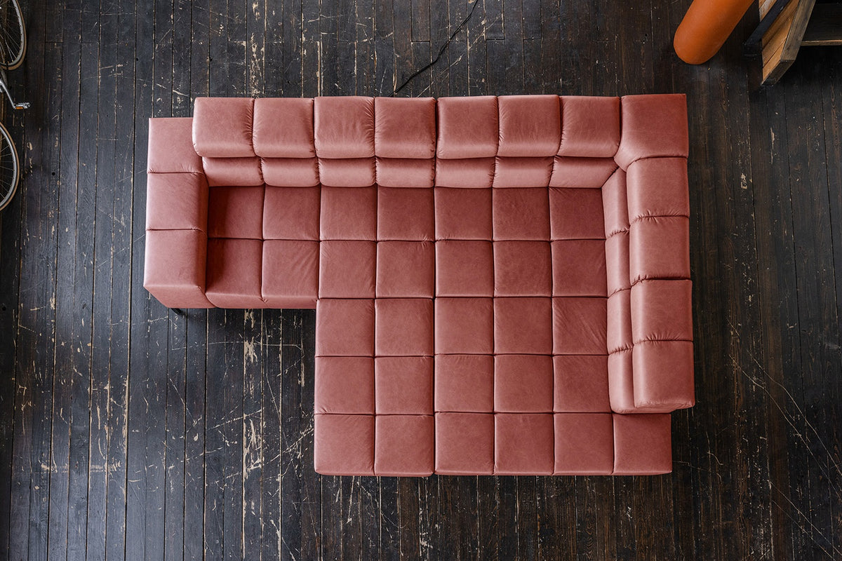 KAWOLA Sofa NELSON Ecksofa Leder rot