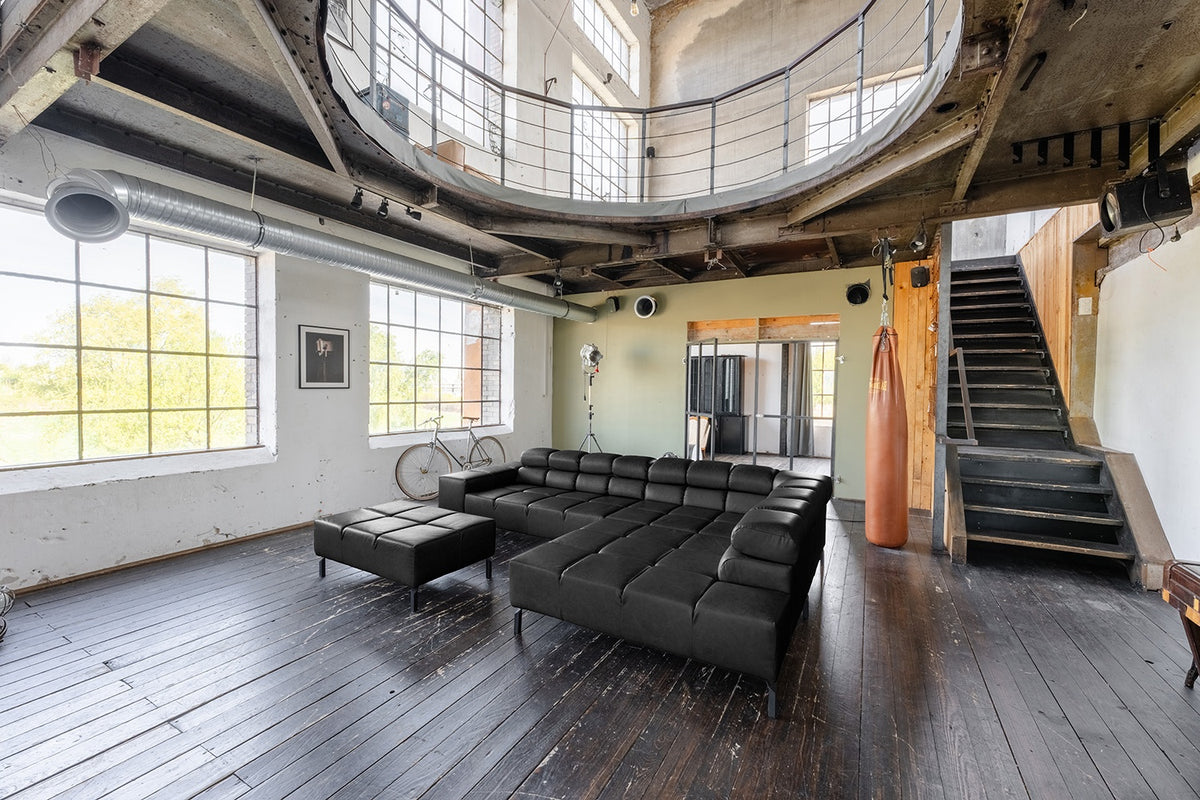 KAWOLA Sofa NELSON Ecksofa Leder schwarz