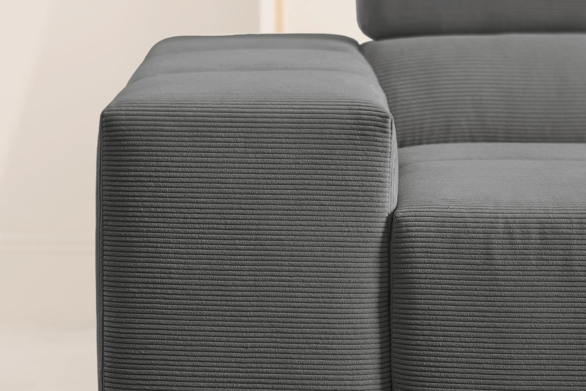KAWOLA Sofa NEVADA Ecksofa Feincord anthrazit