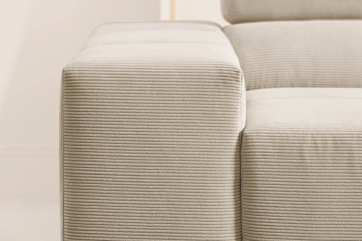 KAWOLA Sofa NEVADA Ecksofa Feincord beige