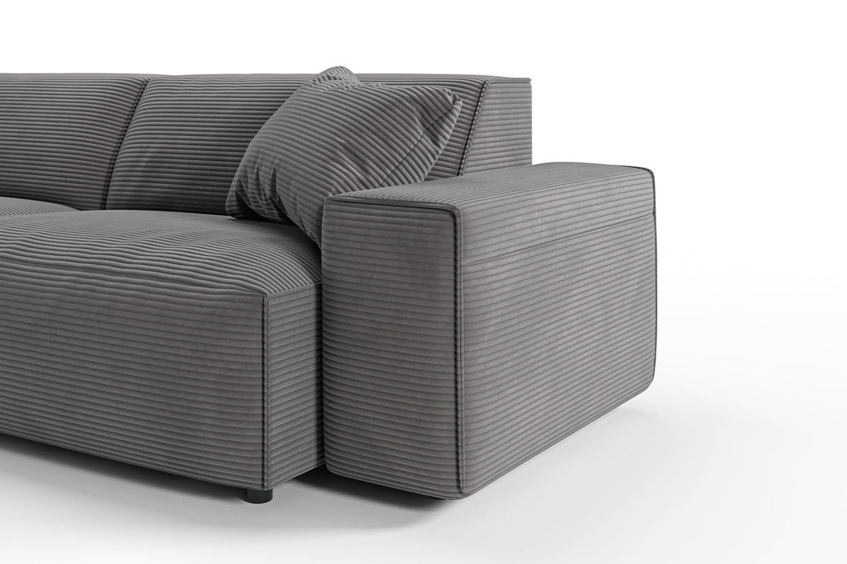 KAWOLA Sofa RANI Ecksofa Cord grau