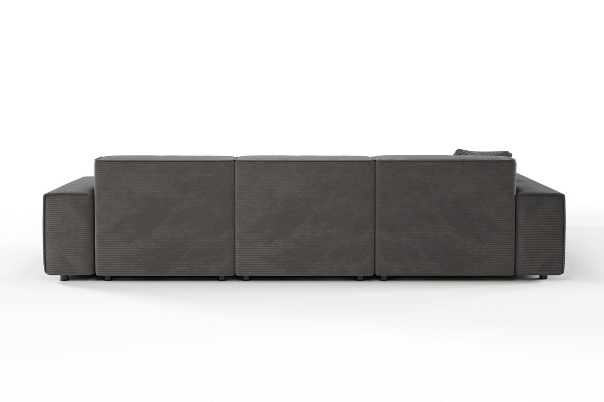 KAWOLA Sofa RANI Ecksofa Cord grau