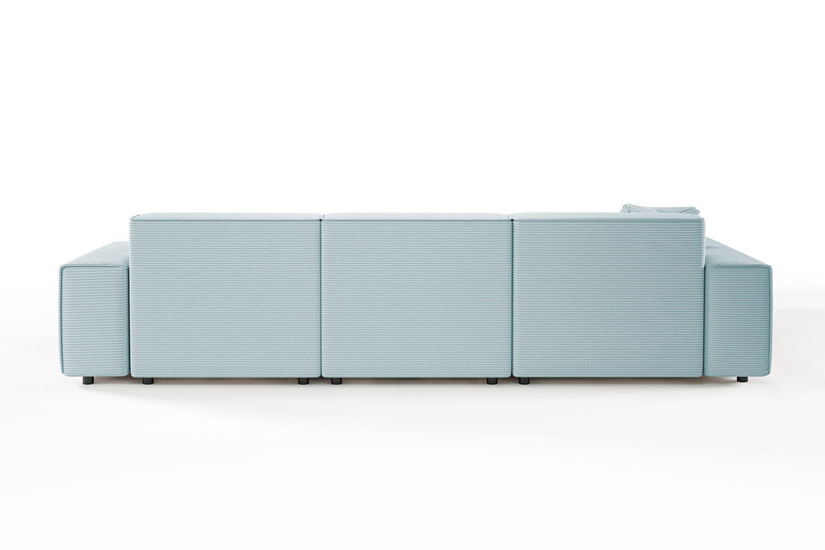 KAWOLA Sofa RANI Ecksofa Cord hellblau