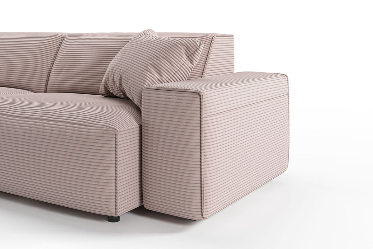 KAWOLA Sofa RANI Ecksofa Cord rosa