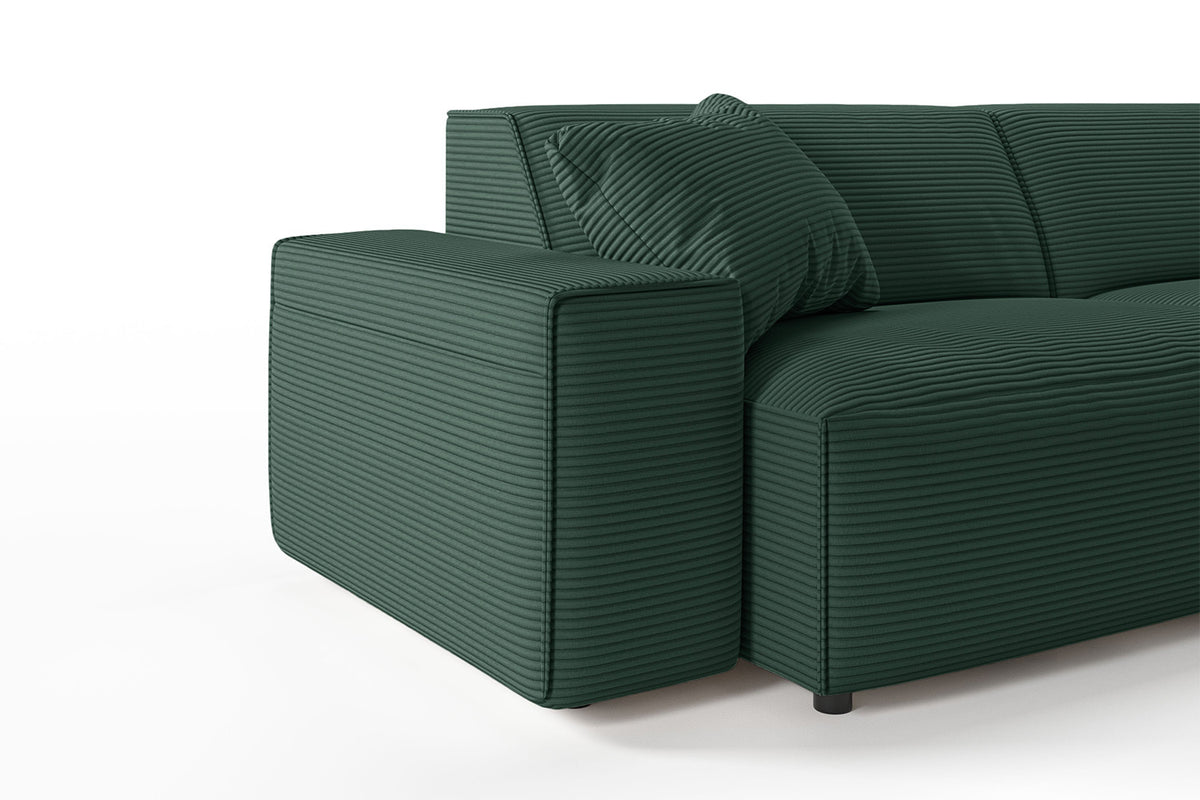 KAWOLA Sofa RANI Ecksofa Cord smaragd