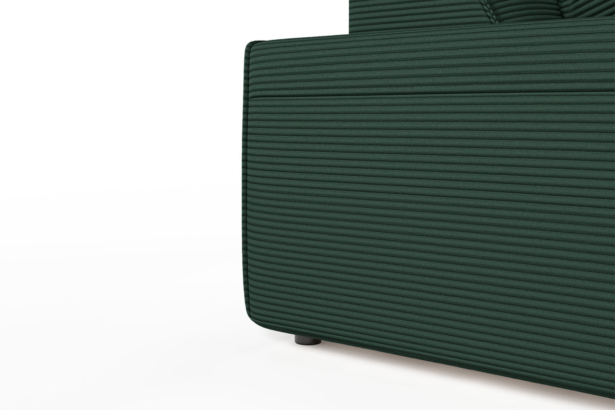 KAWOLA Sofa RANI Ecksofa Cord smaragd