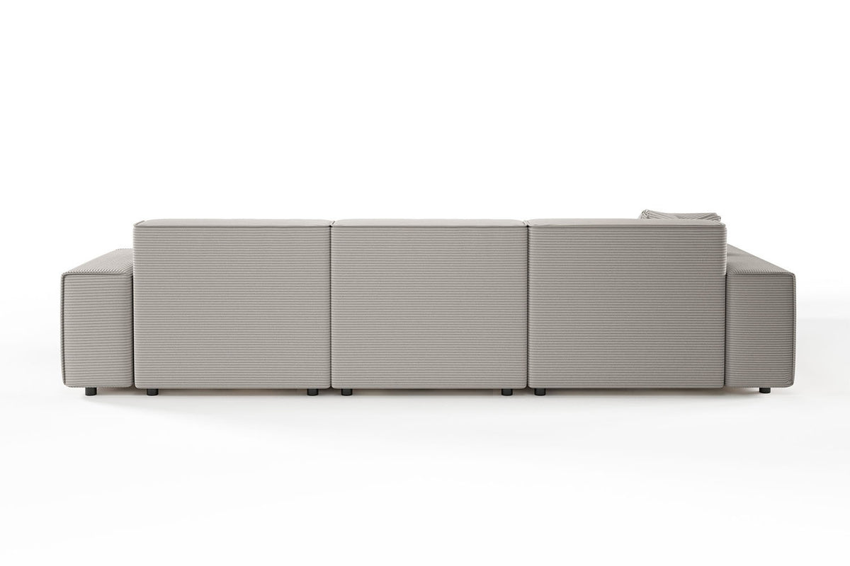 KAWOLA Sofa RANI Ecksofa Cord steingrau