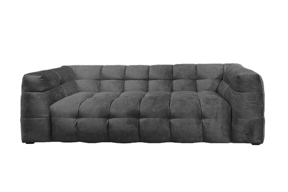 KAWOLA Sofa ROSARIO Velvet hellgrau