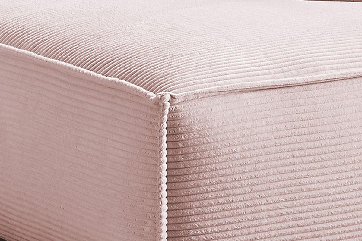 KAWOLA Sofa SAMU Ecksofa Cord rosa