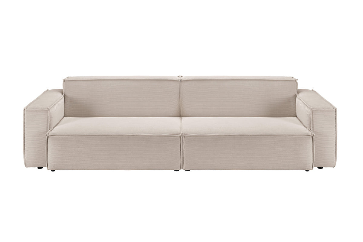 KAWOLA Sofa SAMU Feincord beige, 3-Sitzer