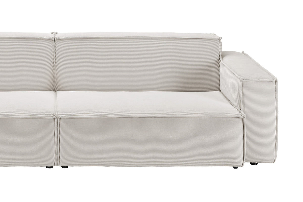 KAWOLA Sofa SAMU Feincord silber