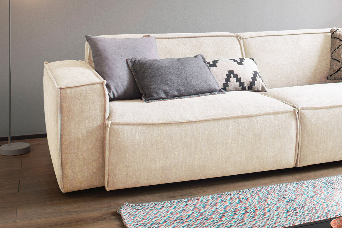 KAWOLA Sofa SAMU Stoff creme