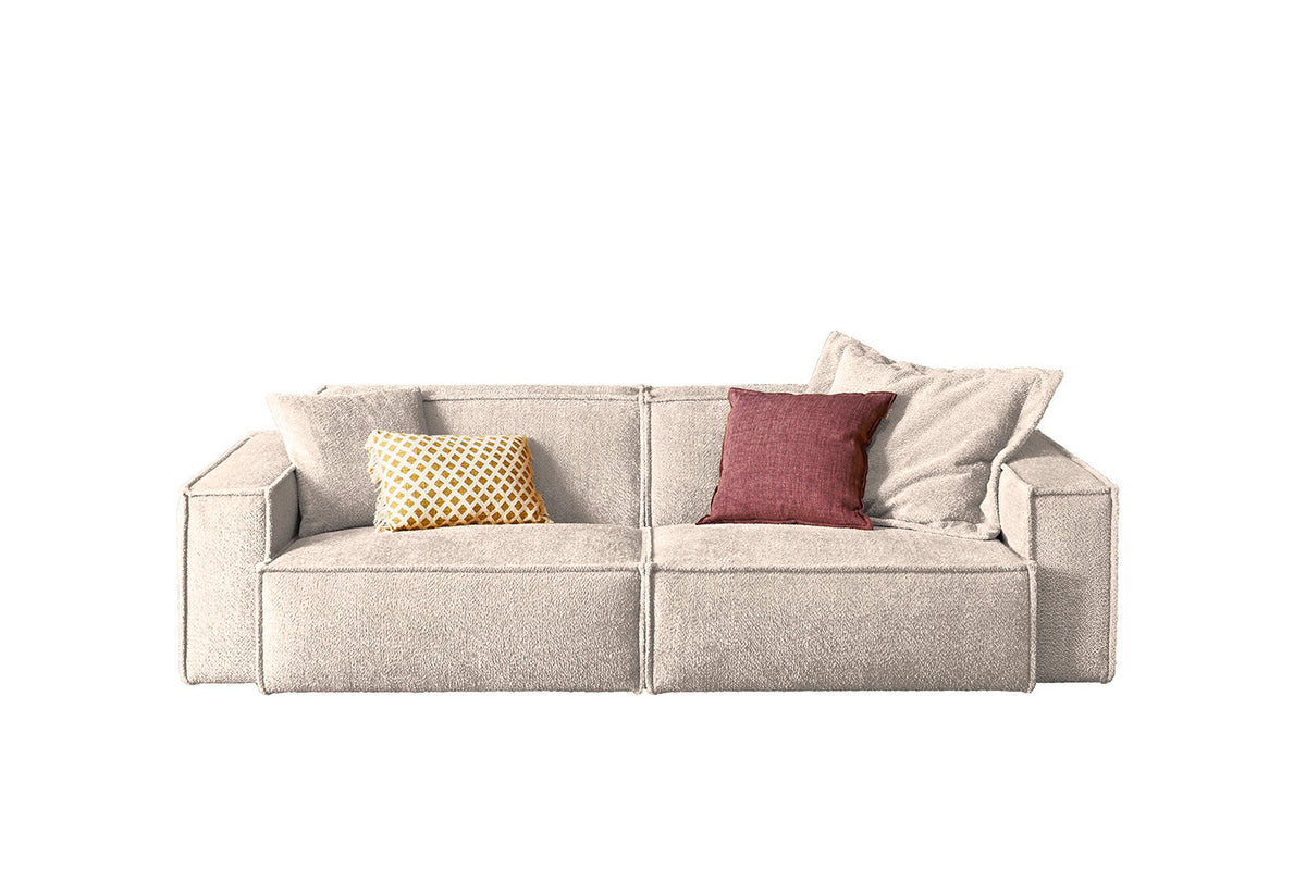 KAWOLA Sofa SAMU Stoff weiß