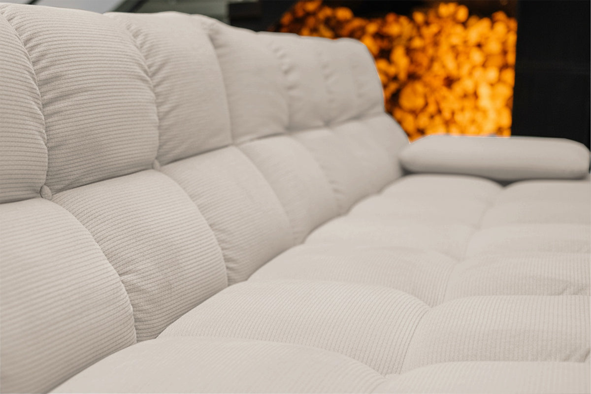 KAWOLA Sofa VIVIEN Ecksofa Feincord beige
