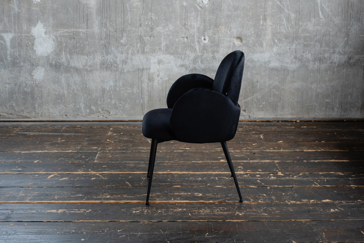 KAWOLA Stuhl DEON Esszimmerstuhl Velvet schwarz