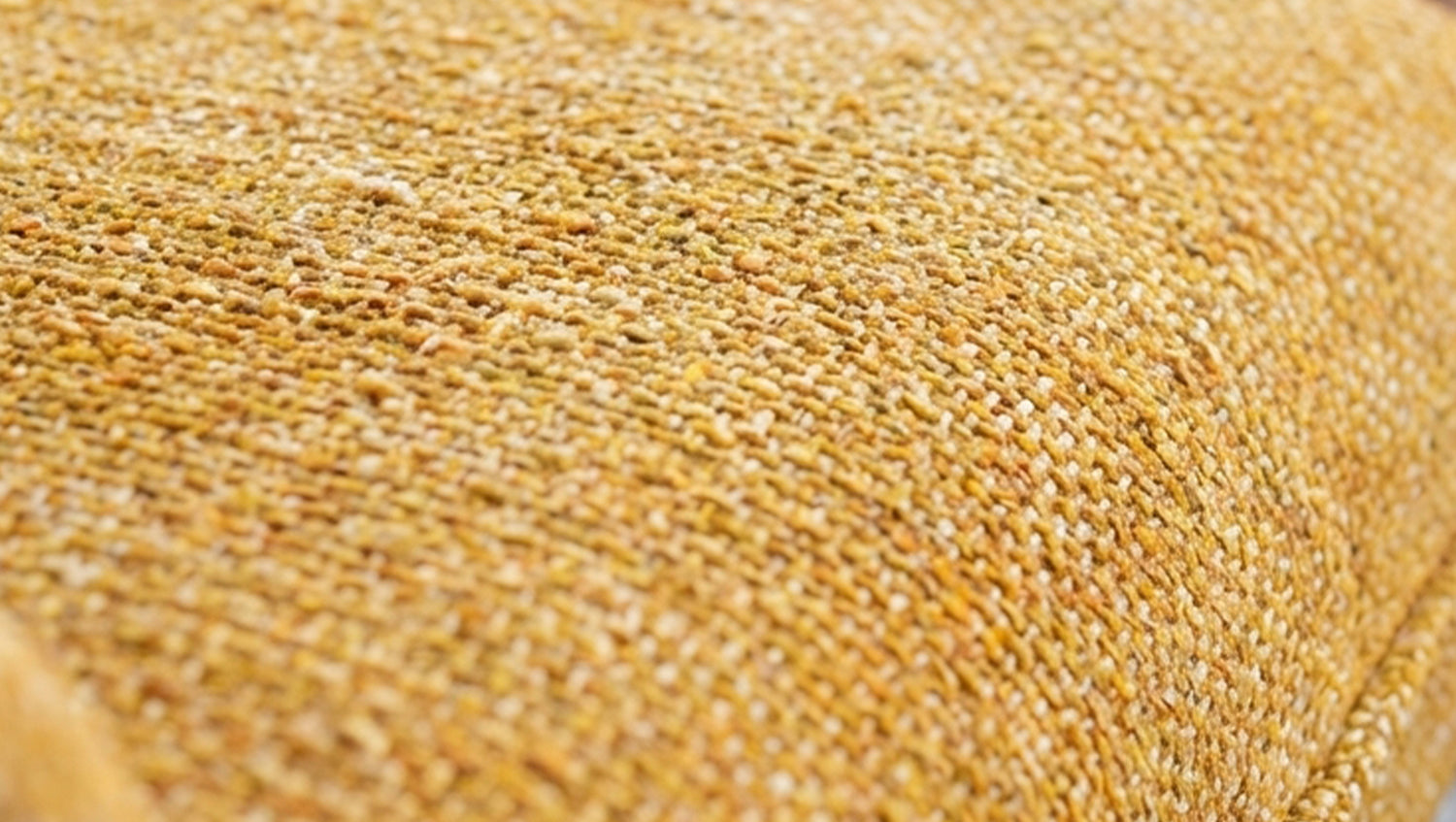 B-Ware KAWOLA Ecksofa ANISSA Stoff gelb manuelle Rückenverstellung Longchair links