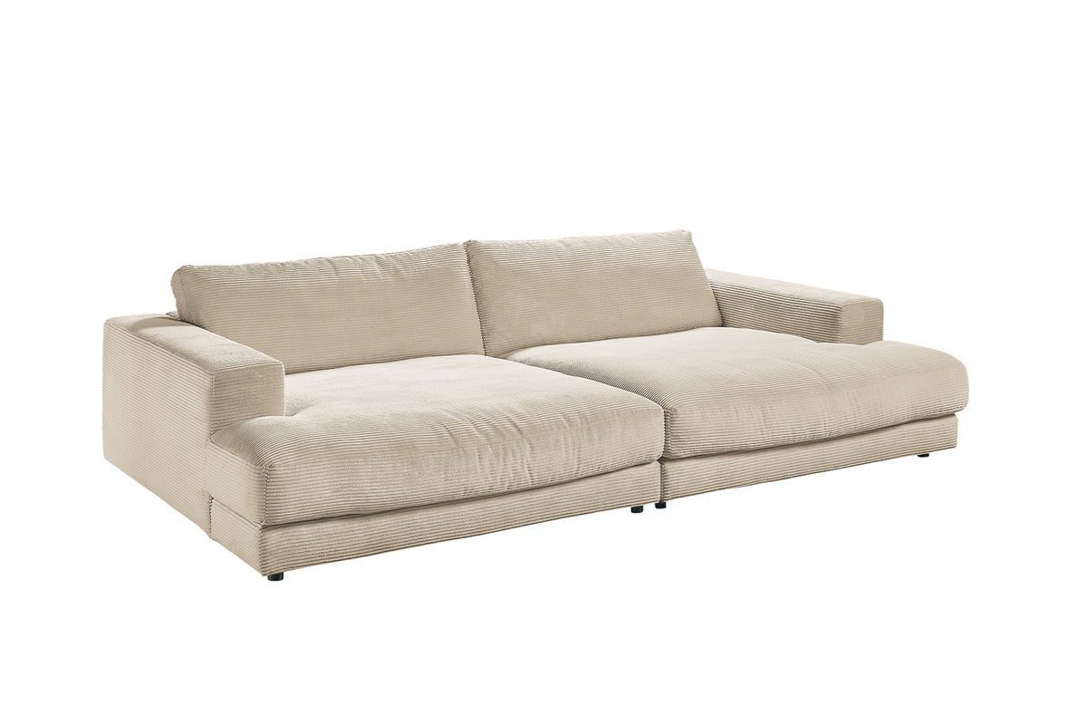 B-Ware KAWOLA Big Sofa MADELINE Cord cremeweiß