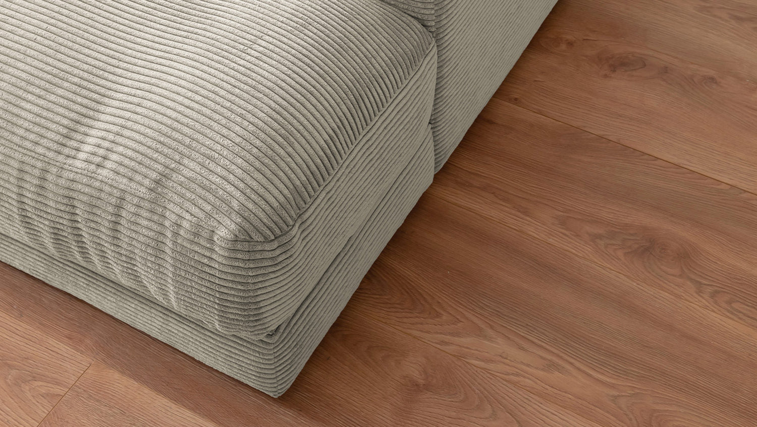 B-Ware KAWOLA Big Sofa MADELINE Cord steingrau