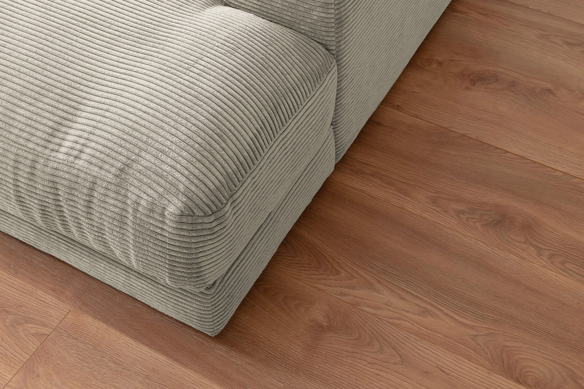 B-Ware KAWOLA Big Sofa MADELINE Cord steingrau