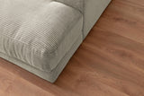 B-Ware KAWOLA Big Sofa MADELINE Cord steingrau