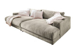 B-Ware KAWOLA Big Sofa MADELINE Cord steingrau