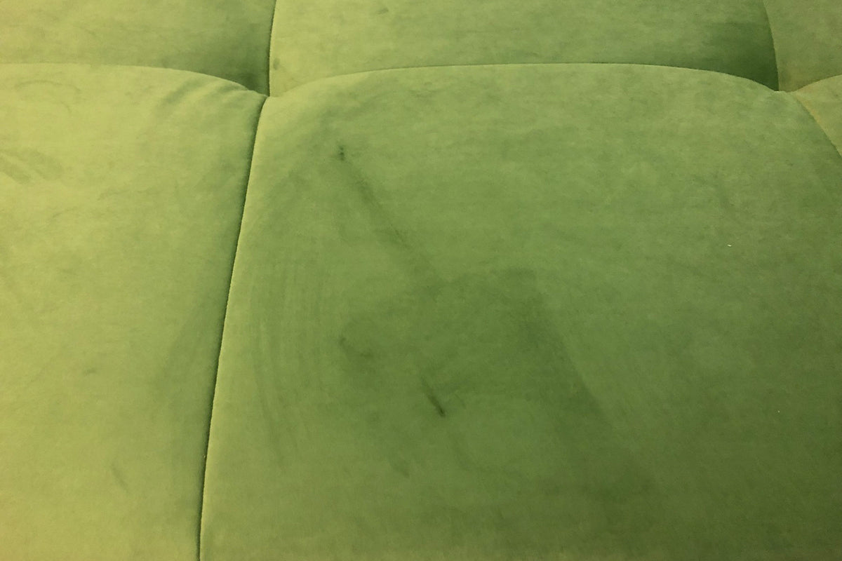 B-Ware KAWOLA Big Sofa PALACE 3-Sitzer mit Sitztiefenverstellung Velvet green
