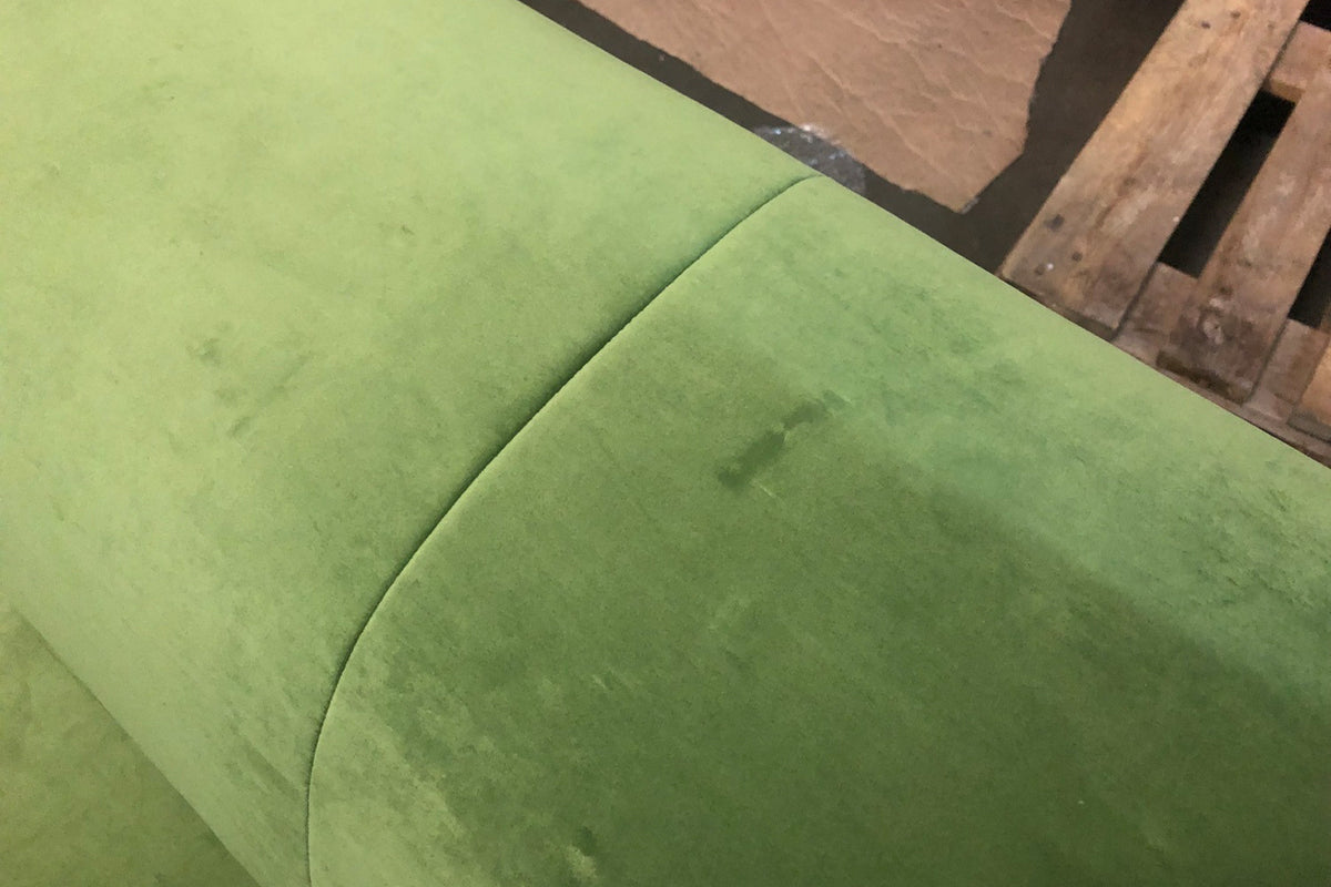 B-Ware KAWOLA Big Sofa PALACE 3-Sitzer mit Sitztiefenverstellung Velvet green