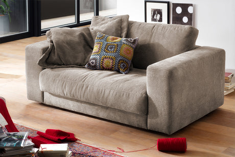 B-Ware KAWOLA Doppelsessel MADELINE Loveseat Cord taupe