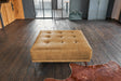 B-Ware KAWOLA Hocker WIOLO Leder cognac