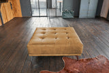 B-Ware KAWOLA Hocker WIOLO Leder cognac