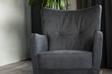 B-Ware KAWOLA Sessel ALINE Drehsessel Sessel Leder schwarz (B/H/T)