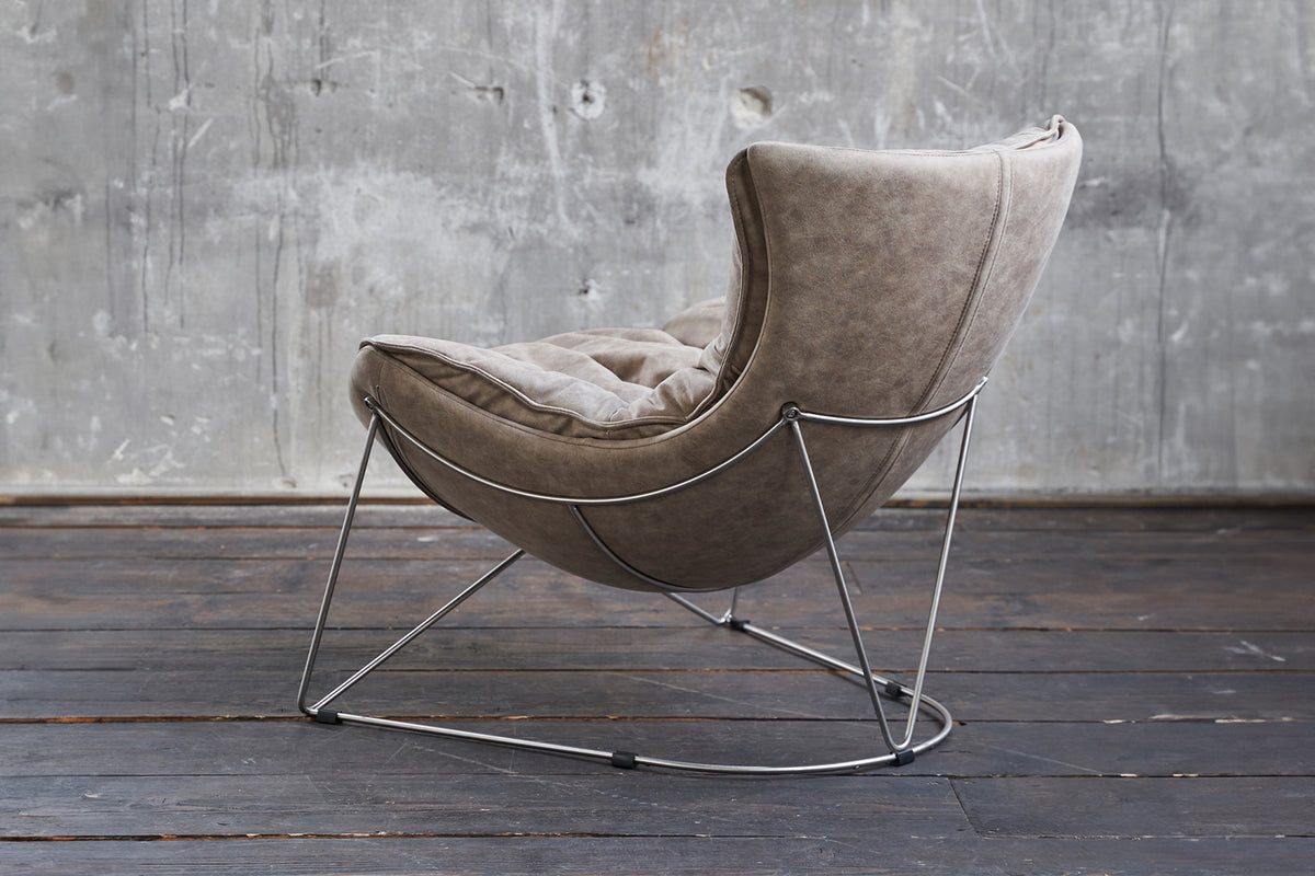B-Ware KAWOLA Sessel FINA Polstersessel Metallgestell Microfaser beige