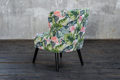 B-Ware KAWOLA Sessel MINGO Velvet Flamingo
