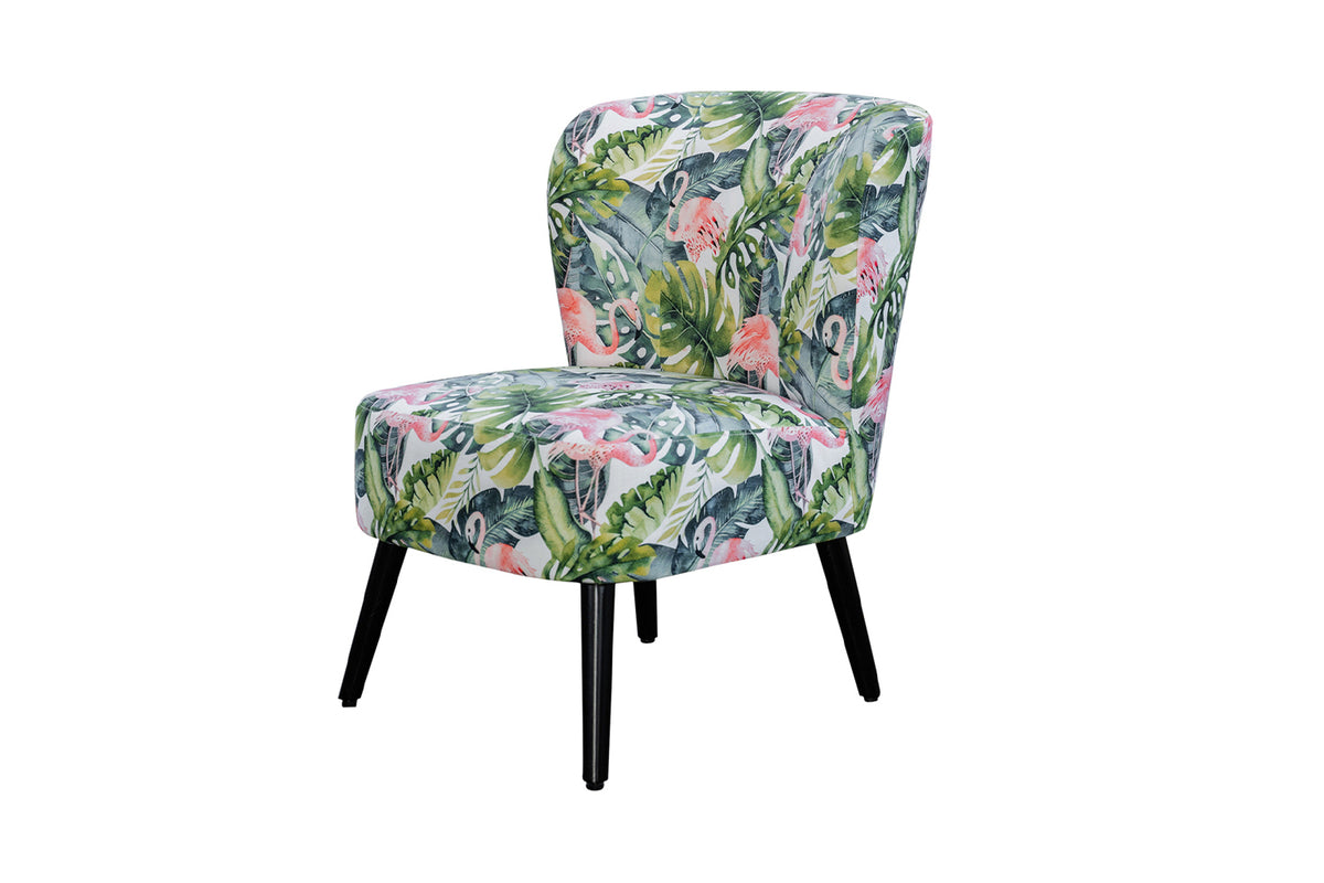 B-Ware KAWOLA Sessel MINGO Velvet Flamingo
