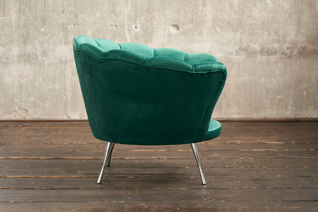 B-Ware KAWOLA Sessel NARLA Polstersessel Velvet grün