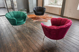 B-Ware KAWOLA Sessel NARLA Polstersessel Velvet grün